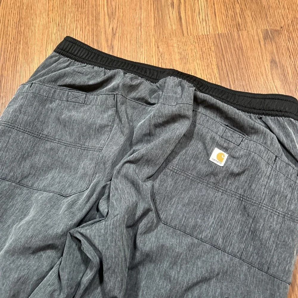 CARHARTT Force Scrub Pants Mens L Gray Heather Cargo Utility Drawstring Stretch